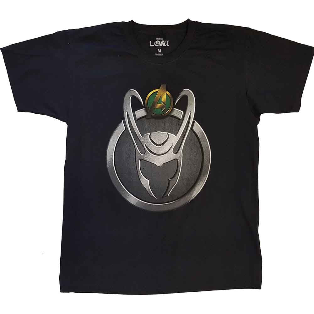 Marvel Comics Unisex T-Shirt Loki Symbol Black (L)