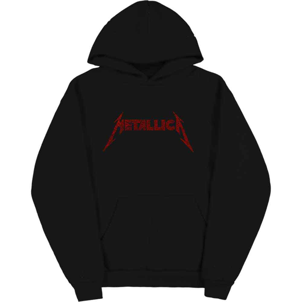Metallica Unisex Pullover Hoodie 40th Anniversary Songs Logo Black (XL)