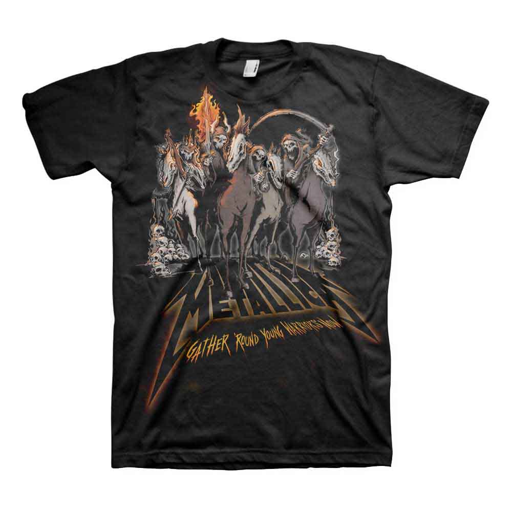 Metallica Unisex T-Shirt 40th Anniversary Horsemen Black (L)