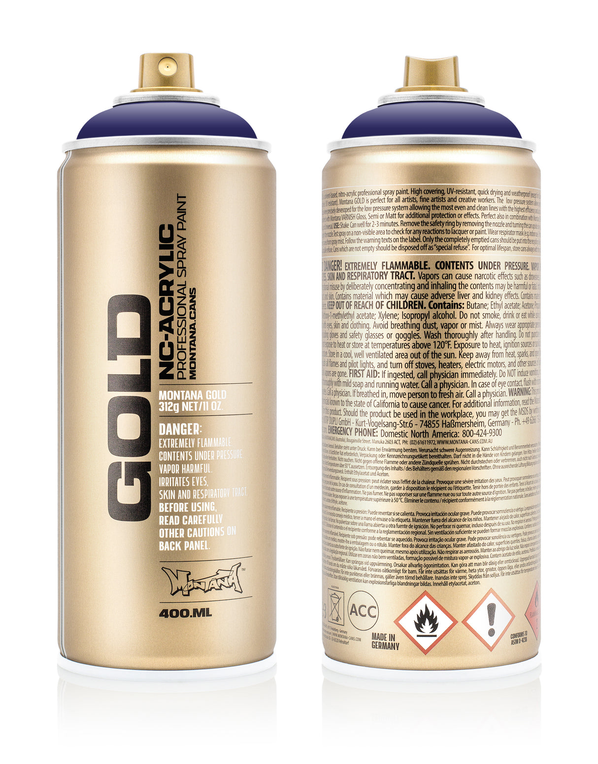 Montana GOLD 400ml Nitro Acrylic Spray Paint Shock Lilac (S4220)