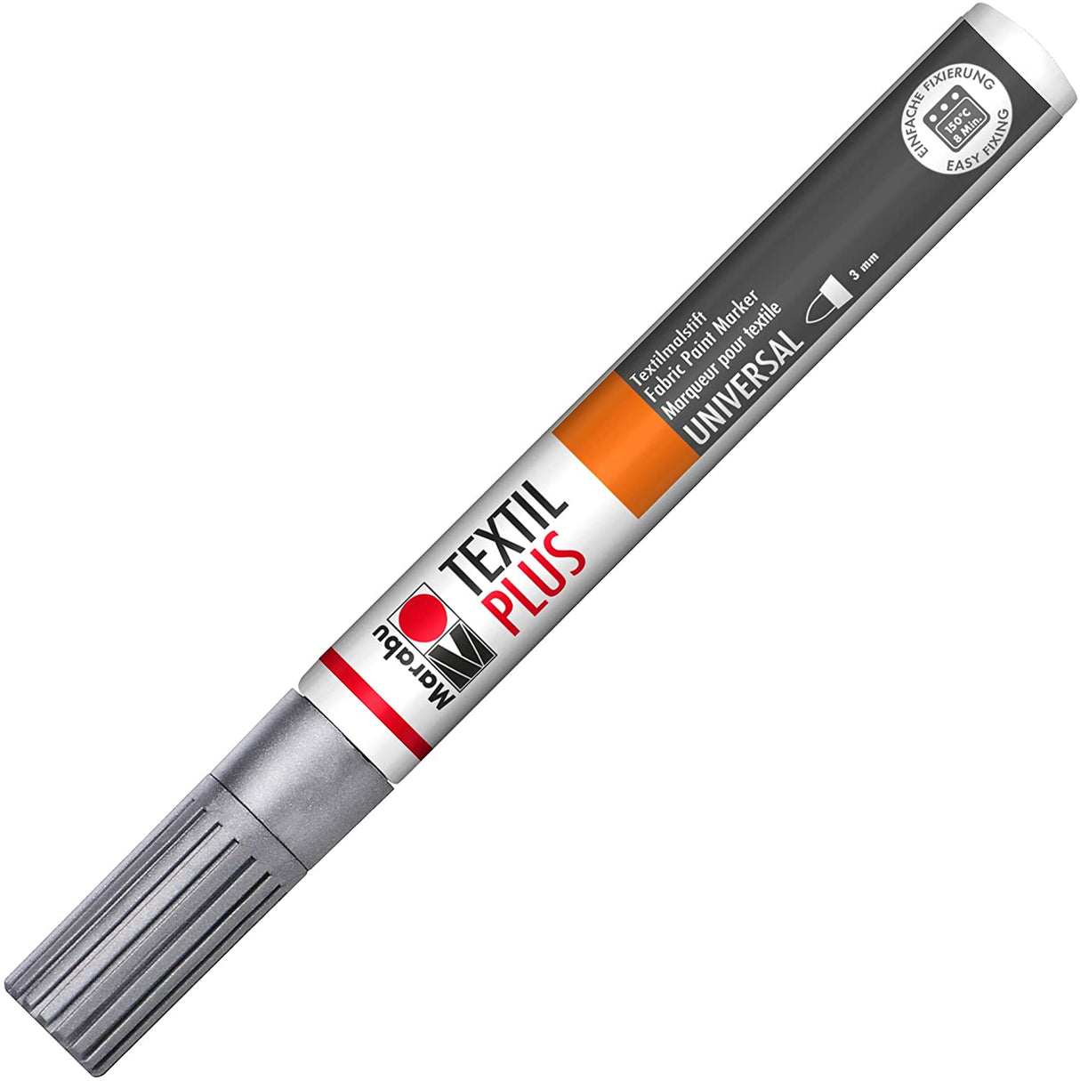 marabu textil plus painter fabric marker pen silver