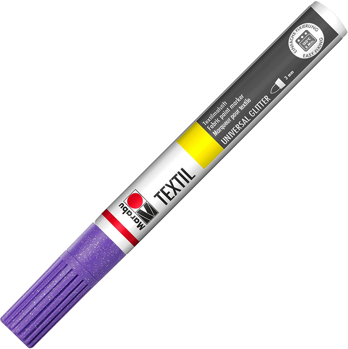 marabu textil painter glitter fabric marker pen lilac