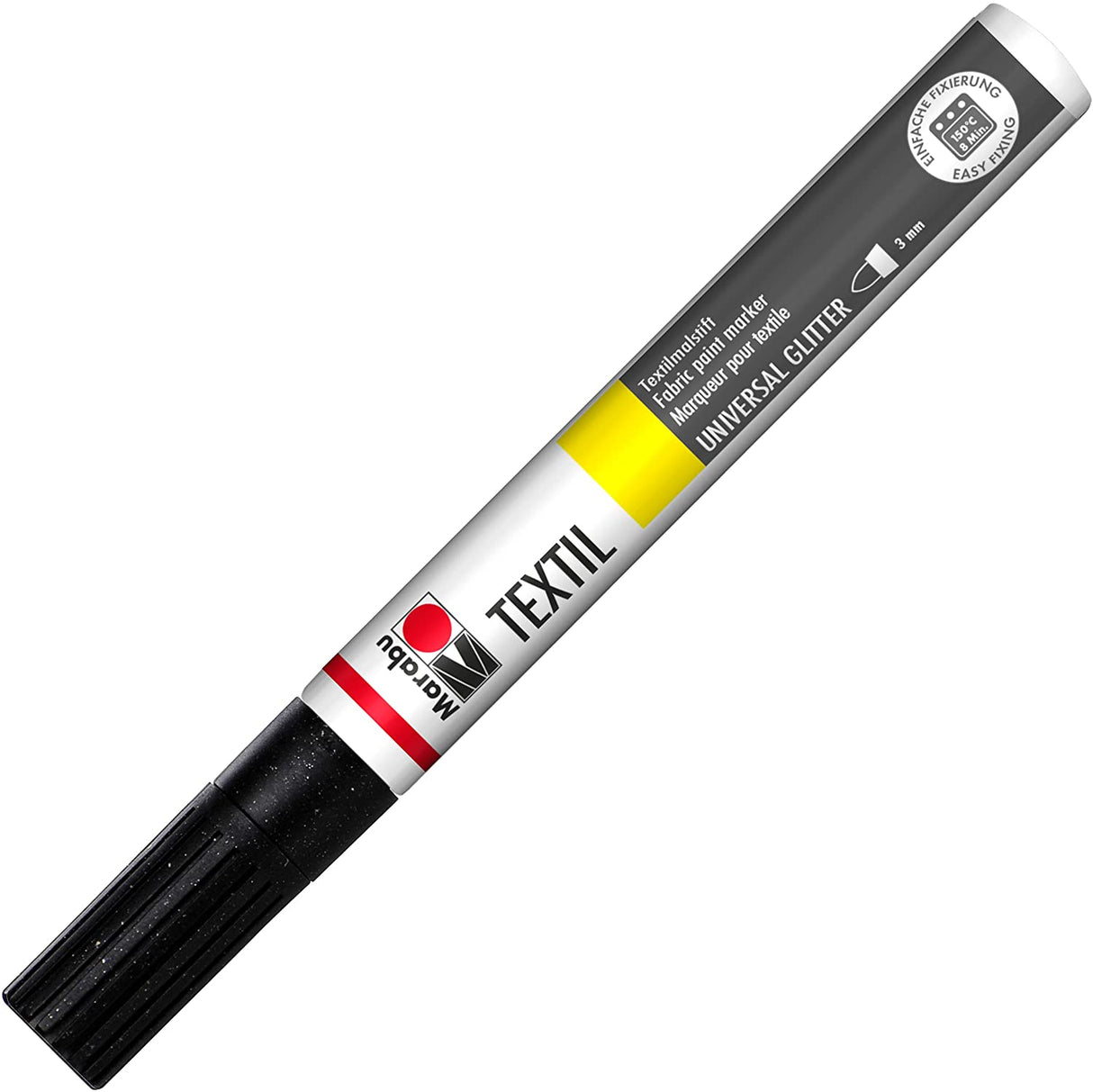 marabu textil painter glitter fabric marker pen black