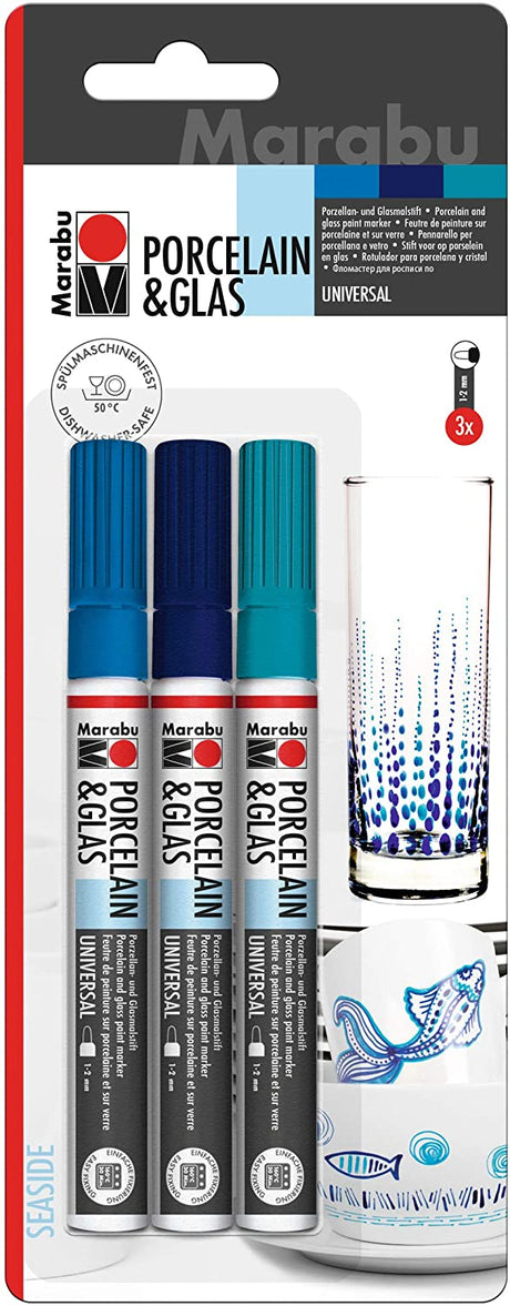 marabu porcelain & glas painter marker pen seaside