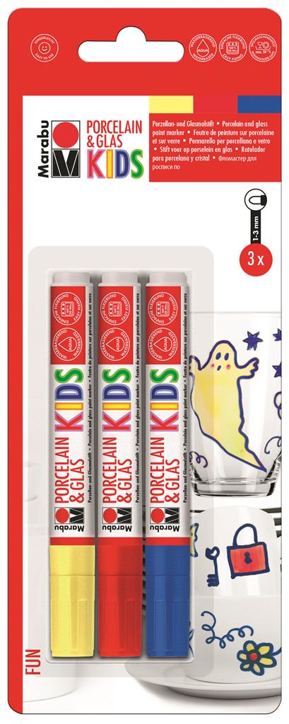 marabu porcelain & glas painter kids marker pen fun