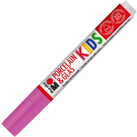 marabu porcelain & glass painter kids pen raspberry