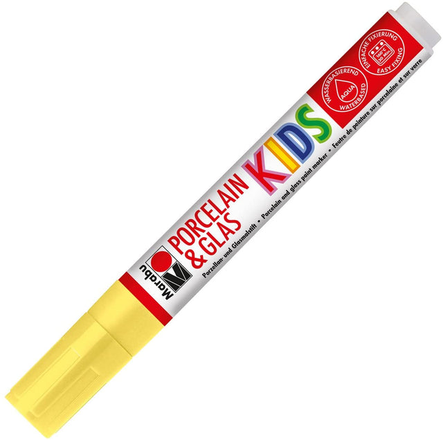 marabu porcelain & glass painter kids pen yellow