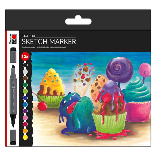 marabu sketch marker pen set sugarholic pk)