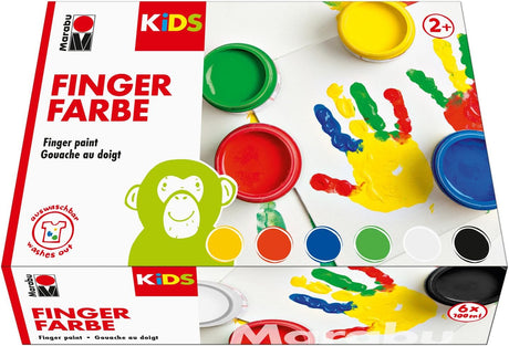 Marabu KIDS Finger Paint Set (6 x 100ml)