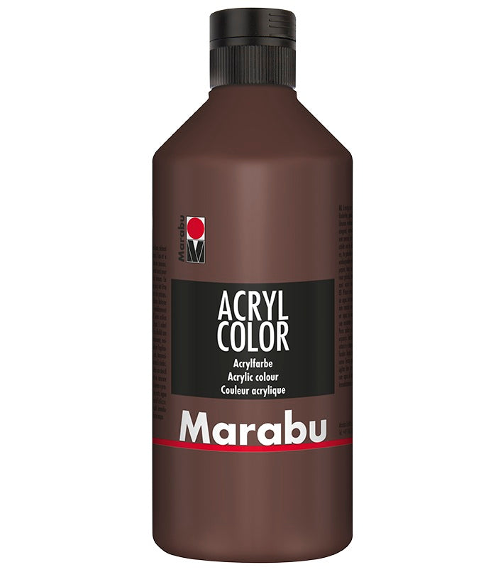 Marabu Acryl Color Acrylic Paint 500ml Medium Brown