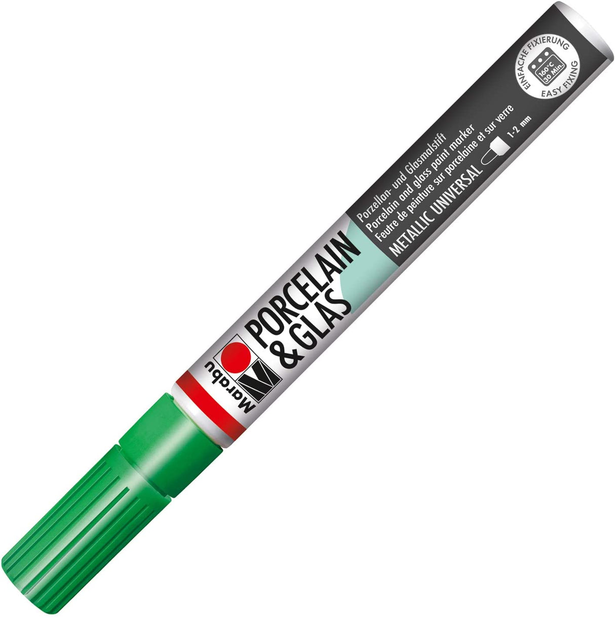 marabu porcelain glas painter marker pen metallic green