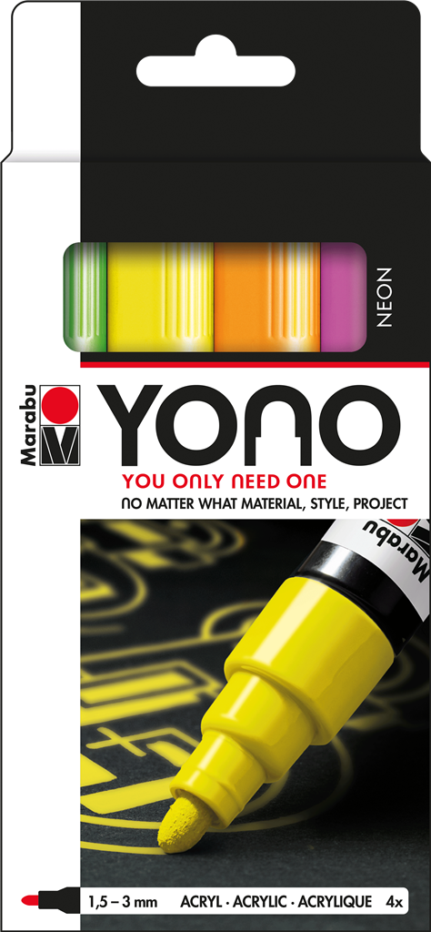 marabu yono marker set bullet tip 1.5-3mm colours