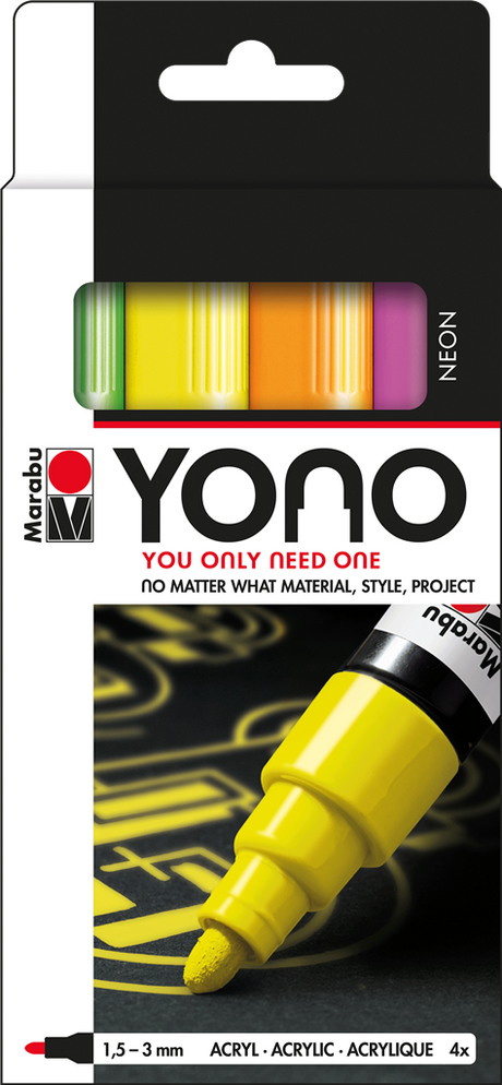 marabu yono marker set bullet tip 1.5-3mm colours