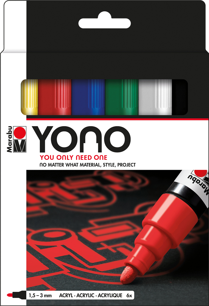 marabu yono marker set bullet tip 1.5-3mm colours