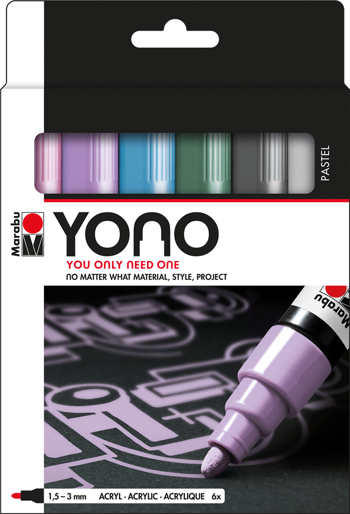 marabu yono marker set bullet tip 1.5-3mm colours