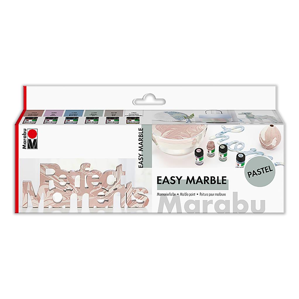 marabu easy marble paint set pastel