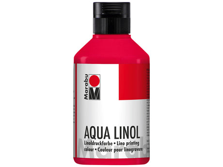 marabu aqua linol  block printing ink carmine red