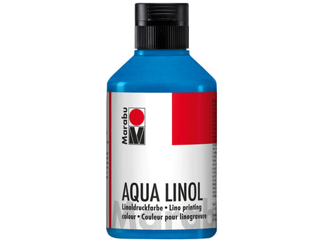 marabu aqua linol  block printing ink medium blue