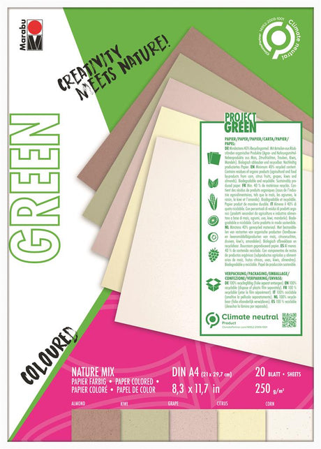 marabu green a4 fsc recycled paper nature 