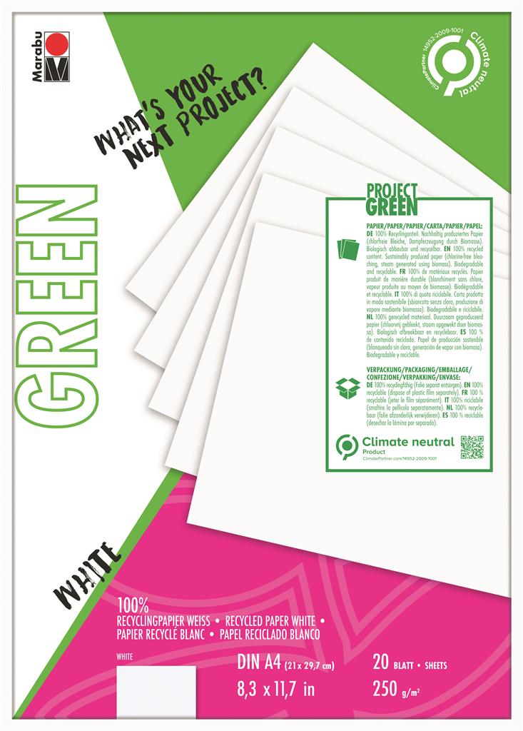 marabu green a4 white fsc recycled 