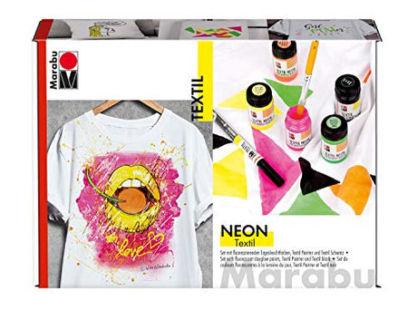 marabu textil neon painting set