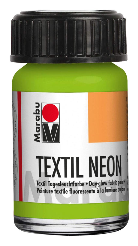 marabu textil neon green 15ml fabric paint (365)