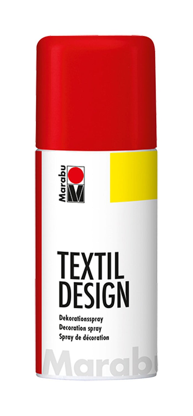 marabu textil design cherry red 150ml fabric paint spray can (031)