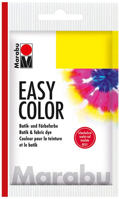 marabu easy colour fabric dye scarlet red