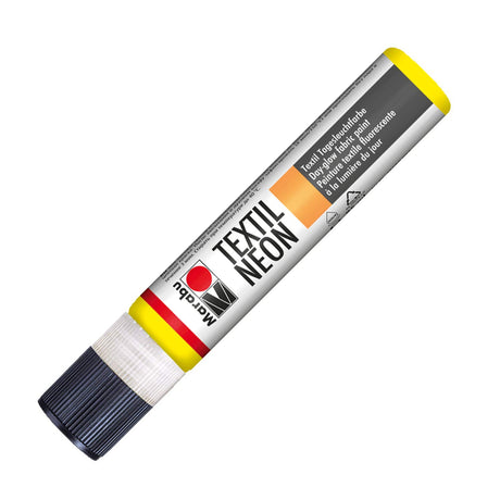 marabu textil neon liner yellow 25ml fabric paint pen (321)