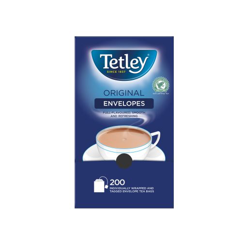 Tetley Orignal Tea Bags Indivually Wrapped with Envelopes (Pack of 200)