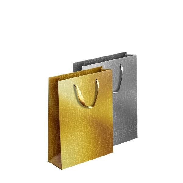 Martello Gift Bags Metallic Gold & Silver Large 26cm x 36cm (2pk)