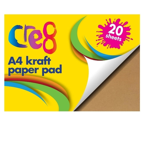 Cre8 A4 Kraft Brown Paper Pad 120gsm 20shts