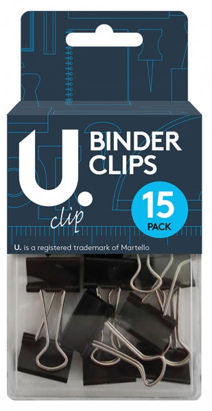 U.Clip 19mm Binder Clips (15pk)