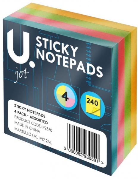 U.Note Sticky Notes Pads (4pk)