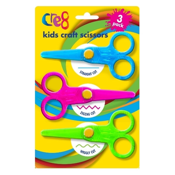 Cre8 Kids Craft Scissors (3pk)