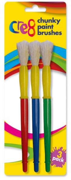 Cre8 Chunky Paint Brushes (3pk)