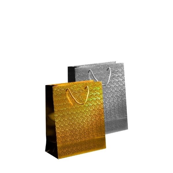 Martello Holographic Gift Bag Small Gold/Silver (2pk)