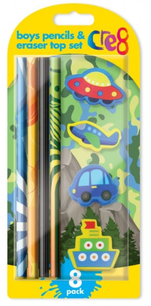 Cre8 Pencil & Eraser Set for Boys