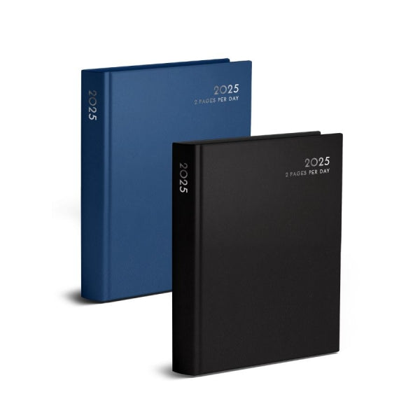 Martello 2025 A5 2 Pages per Day Diary (Classic Colours)