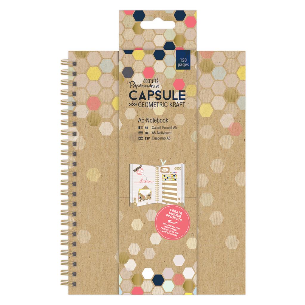 Papermania A5 Notebook - Capsule Geometric Kraft