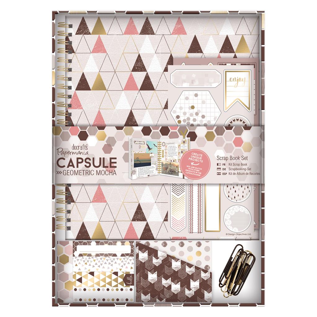 Papermania Capsule Geometric Mocha Scrap Book Set