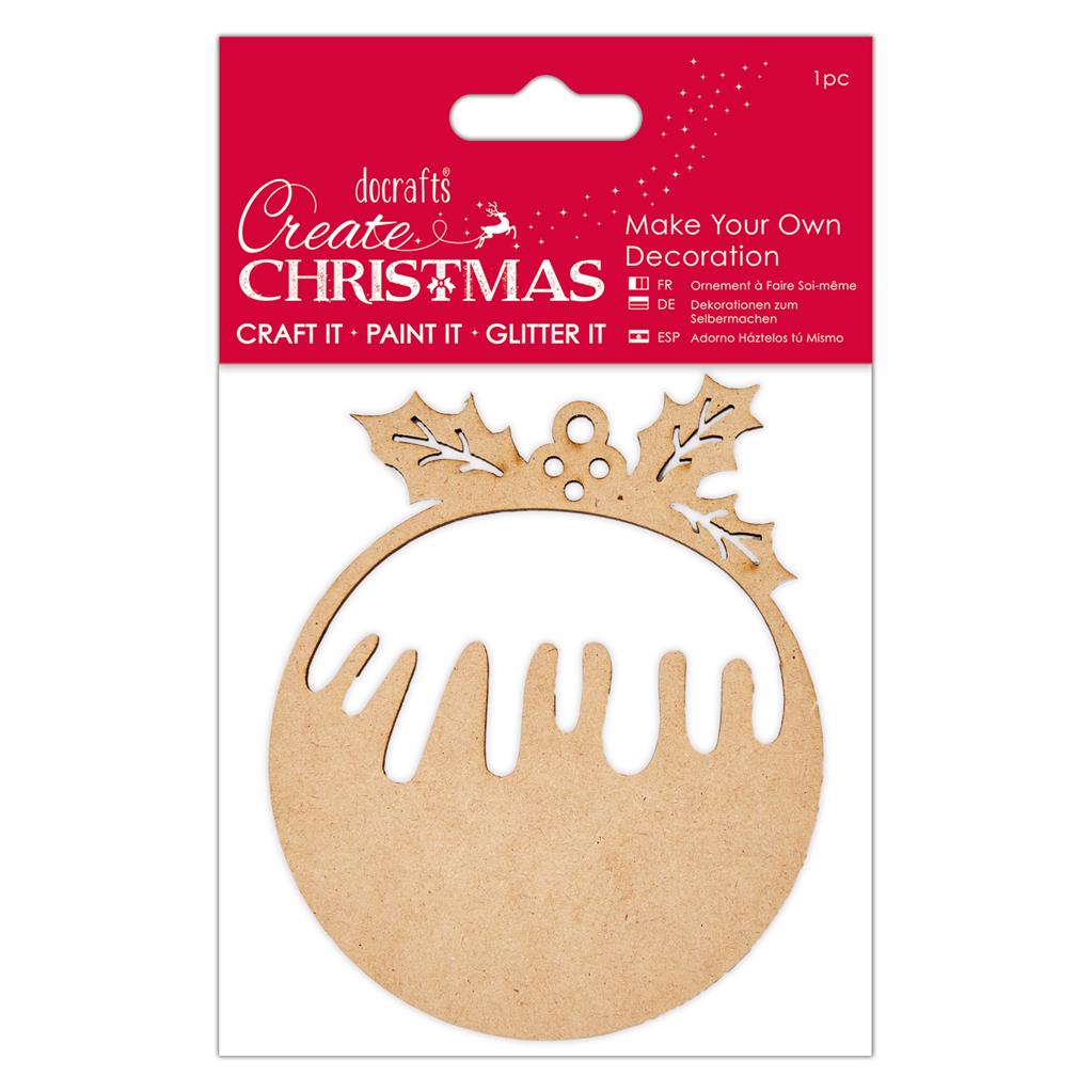 Create Christmas Make Your Own Decorations - Pudding  (4pk)