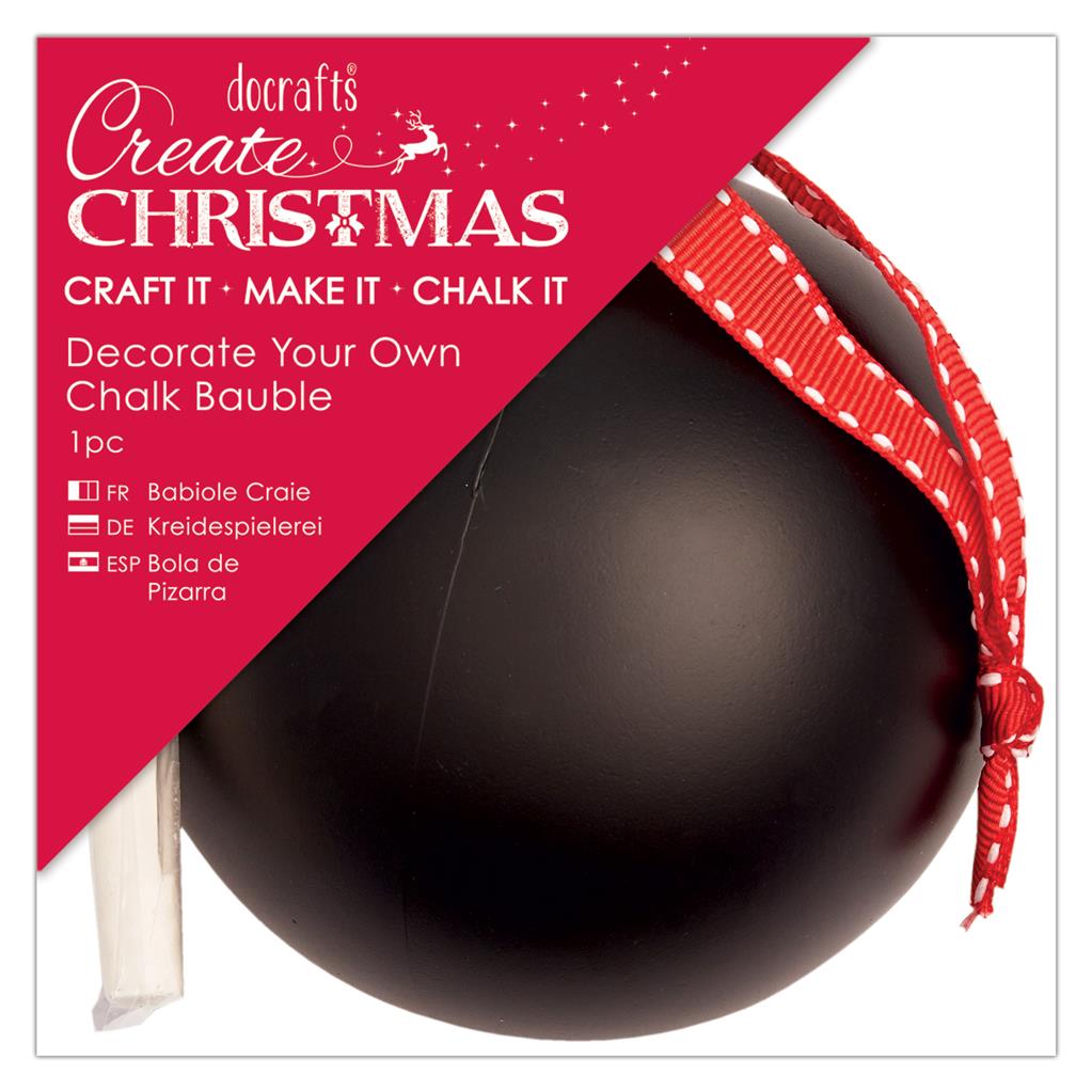 Create Christmas Decorate Your Own Chalk Bauble - Large (Single)