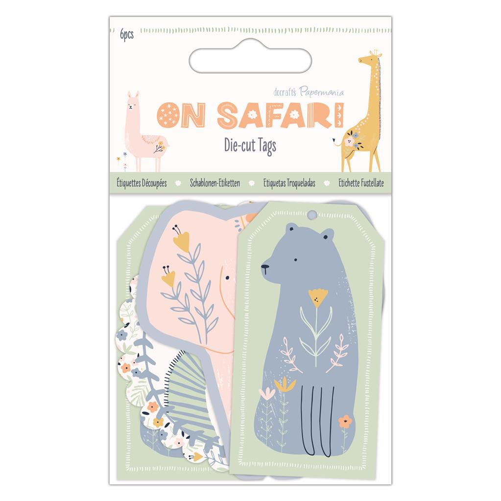 Papermania On Safari Die-cut Tags (6pcs)