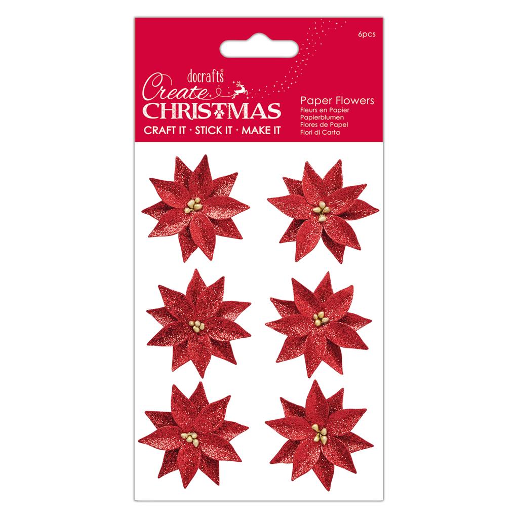 Create Christmas Paper Flowers - Precious Poinsettias (6pk)