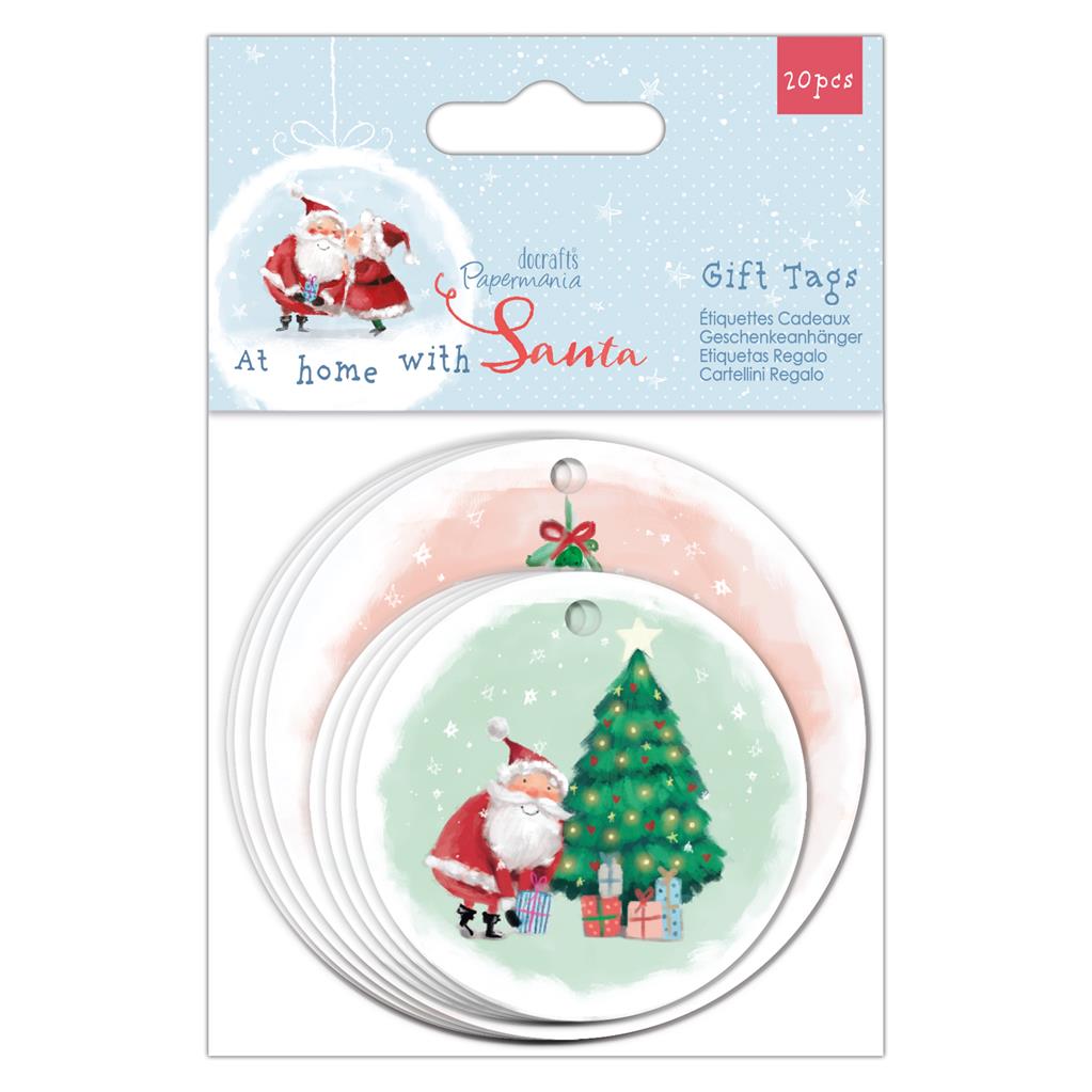 Papermania At Home with Santa Shaped Gift Tags (20pk)