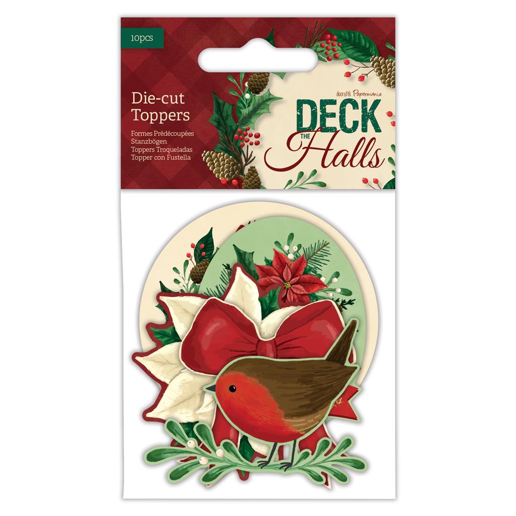 Papermania Die-cut Toppers - Deck the Halls (10pk)