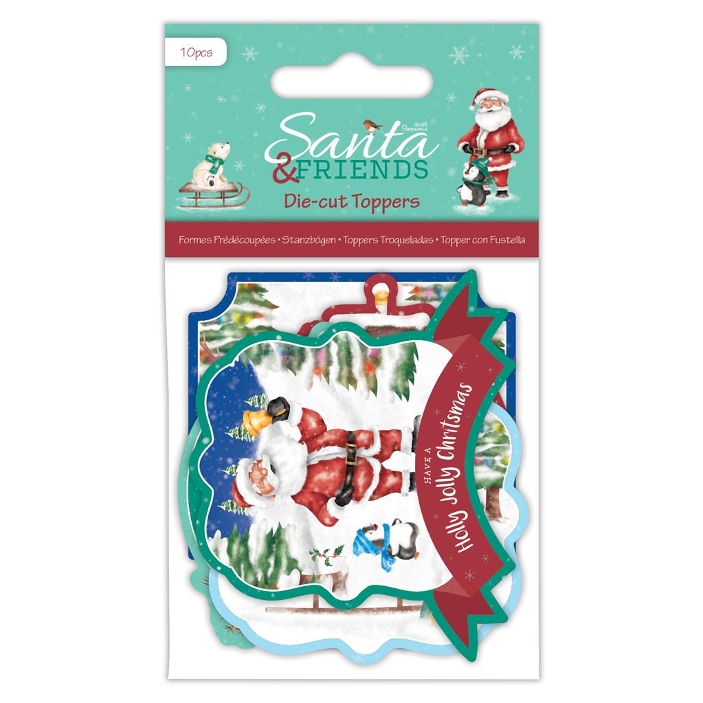 Papermania Die-cut Toppers - Santa and Friends (10pc)