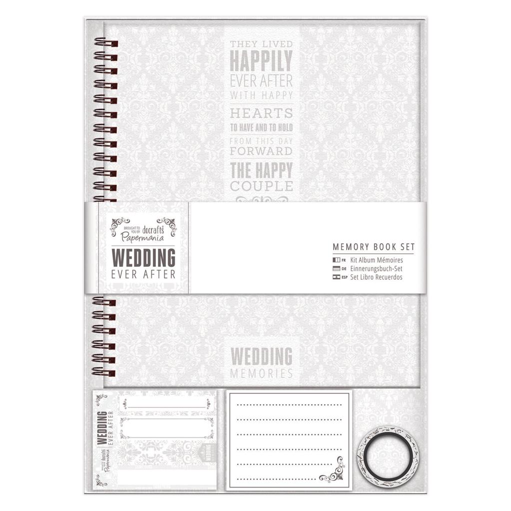 Papermania Wedding Every After Memory Book Grey/White