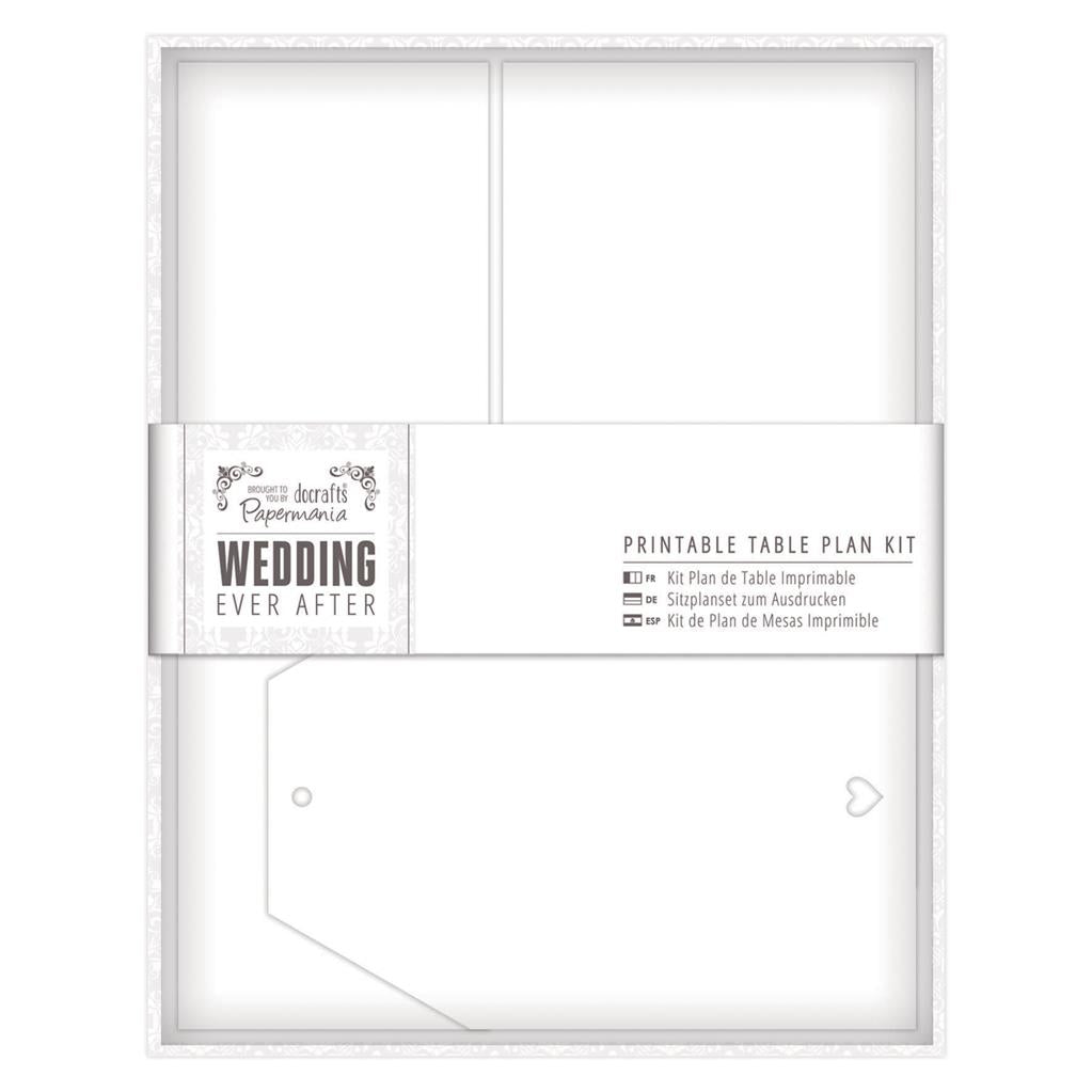 Papermania Wedding Every After White Hearts Printable Table Plan Kit